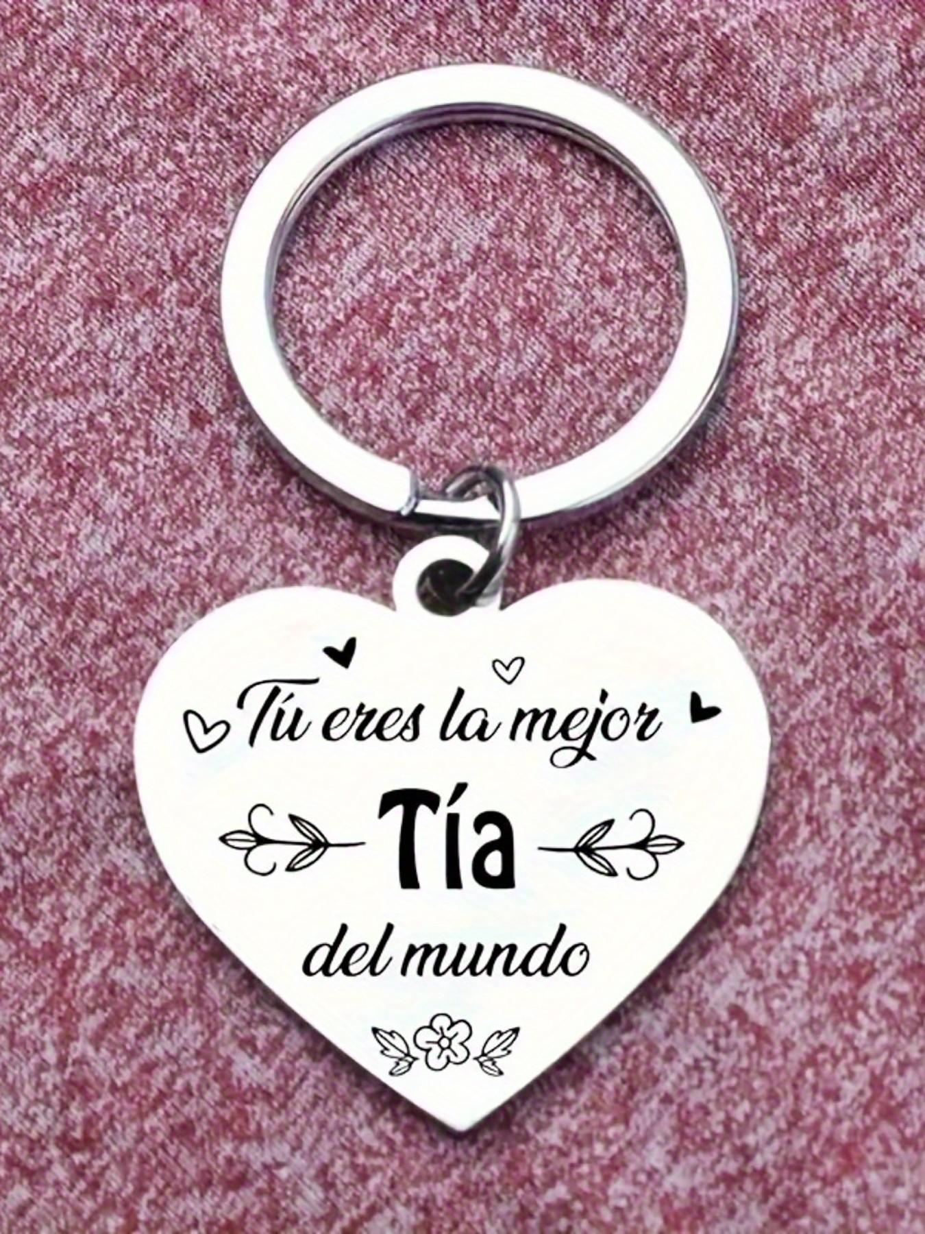 Simple Stainless Steel Keychain, Heart Letter Pendant, Silver Color Key Ring, Ideal Gift for Bags, Backpacks, Unisex Accessory