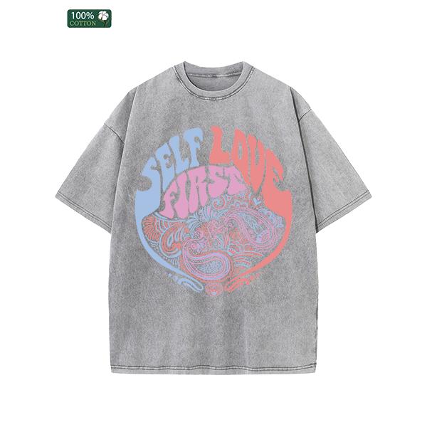 All-Season Men's Tshirts, Printed Men's Fashion, High-quality Heavy Washed Tee, Round Neck Loose Large Size Men's Short Sleeves Graphic Top.
