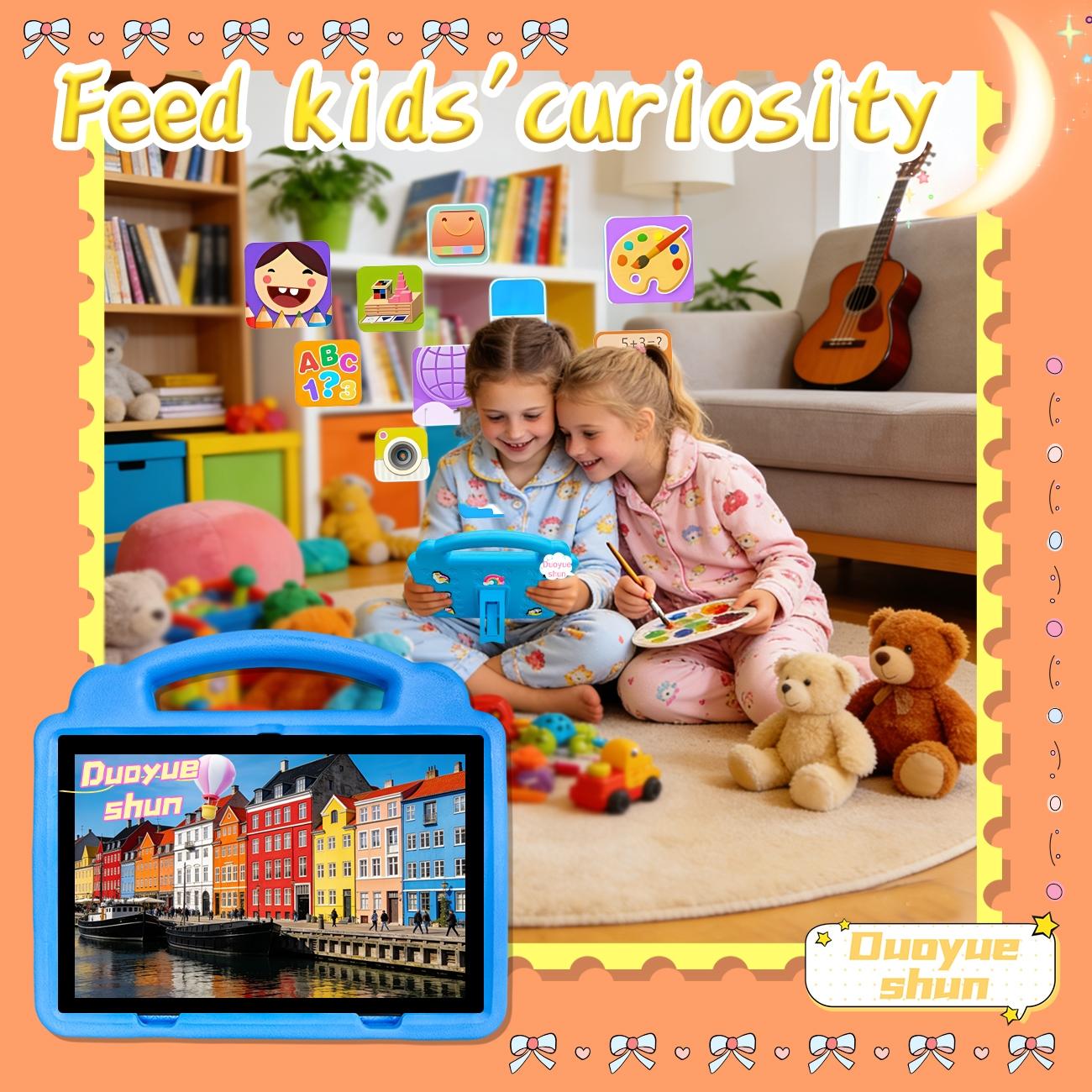 New Year Gift Surprise Android Tablet PC, 10.1 Inch Kids Learning Tablet with Parental Control, Dual Camera, 1280x800 IPS Display, Best Christmas Gift