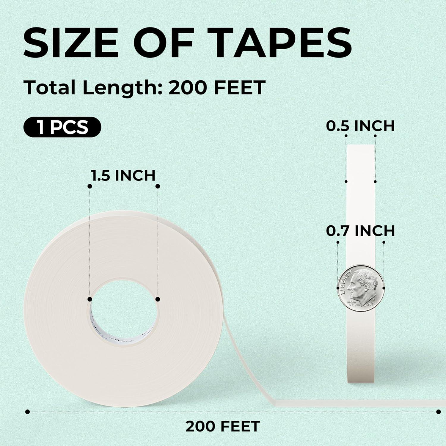 [JusArt] Artist Tape for Watercolor Paper, 1/2 inch Wide 200FT Long, White Art Tape for Masking, Drafting and Painting, Acid Free, Low Tack