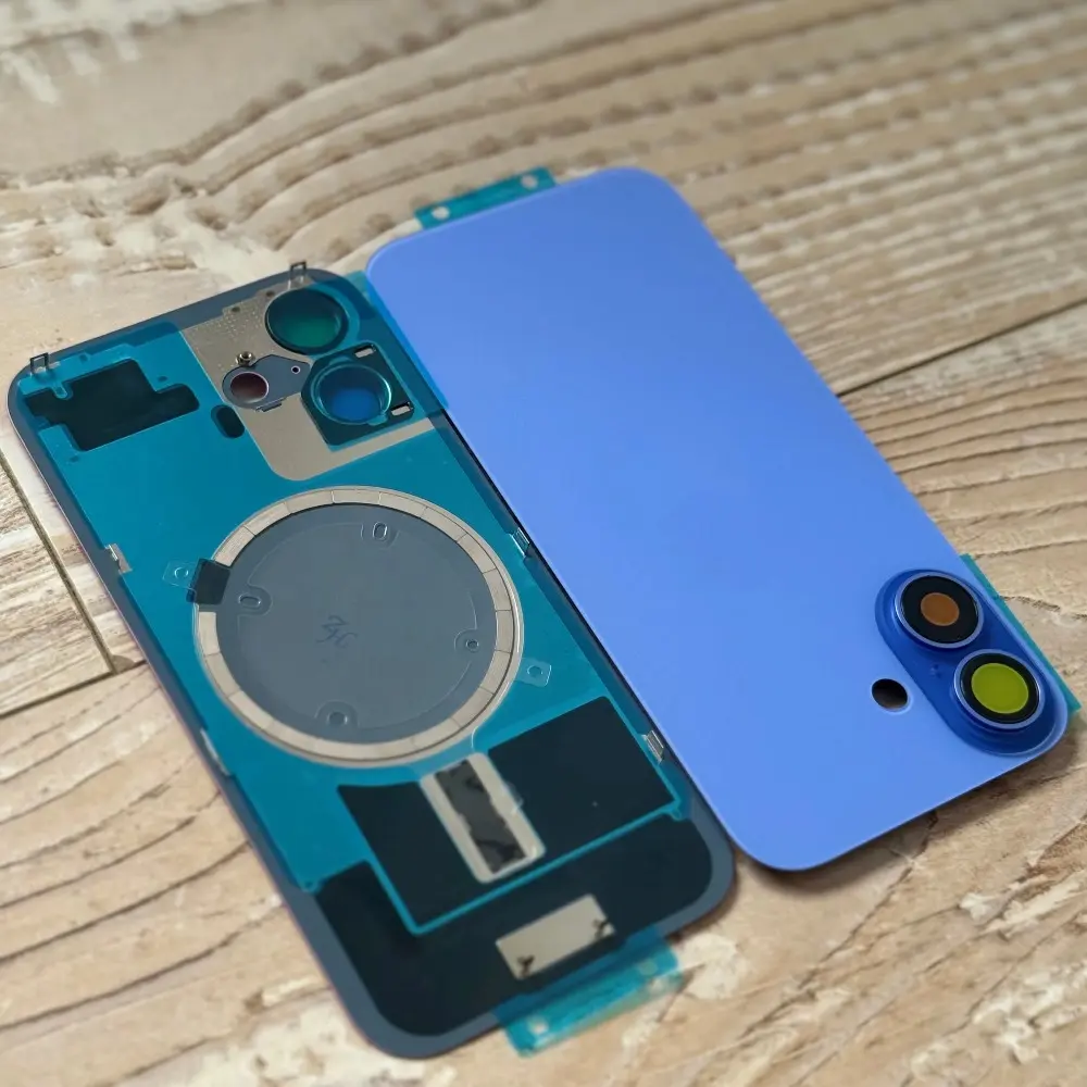 16/16Plus Back Glass Replacement for IPhone 16/16Plus Rear Back Cover Glass with Frame and Camera Lens