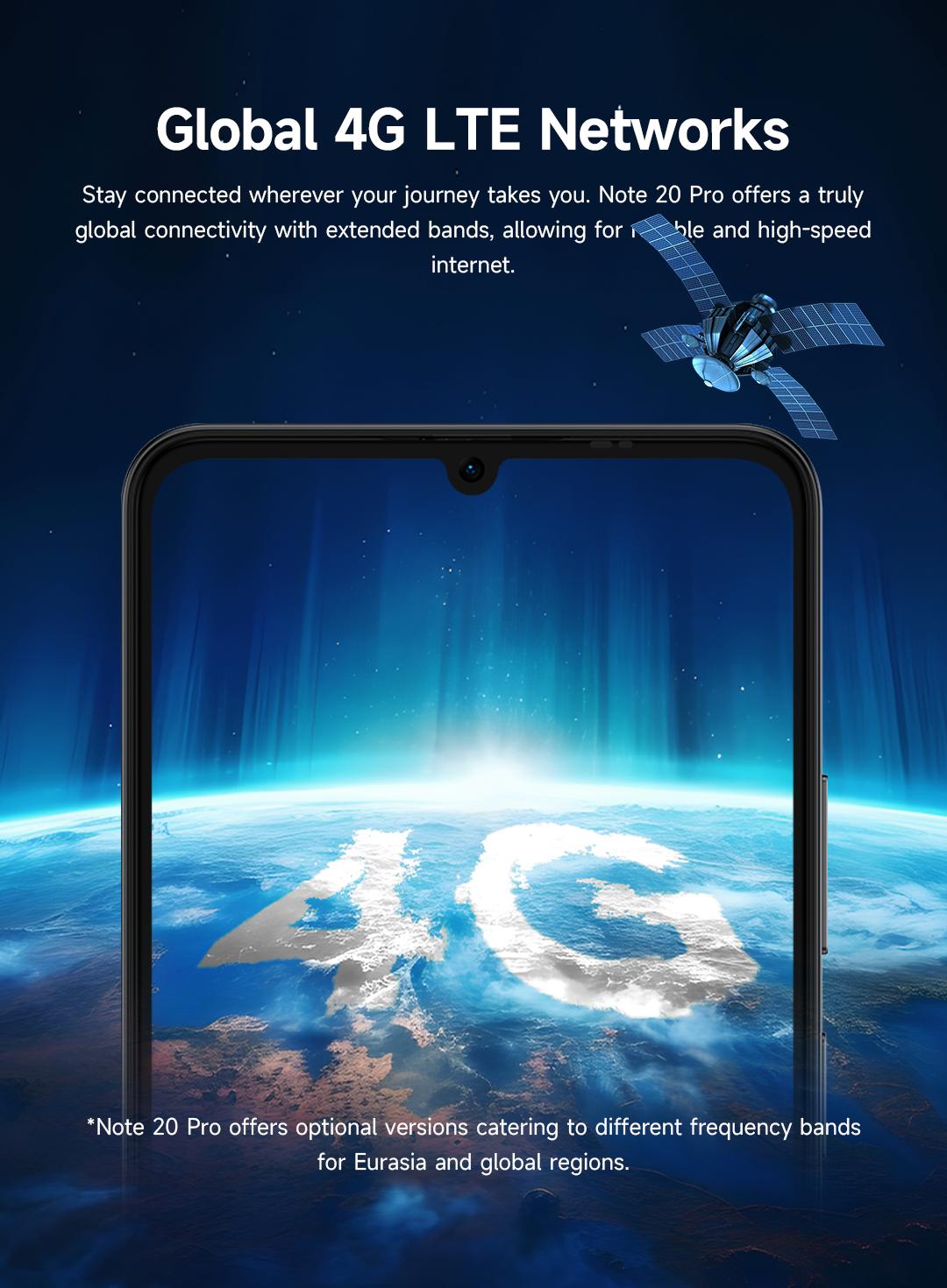 Ulefone Note 20 Pro Unlocked Cell Phones, 4G Smartphones,Android 14 , 6000mAh Mega Battery, 8GB + 128GB/256GB, 6.75" Large Waterdrop Display 90Hz + 50MP Main Camera+8MP Selfie Camera+2MP Macro Lens , Ultra-Slim Lightweight, Face Unlock& Fingerprint ID