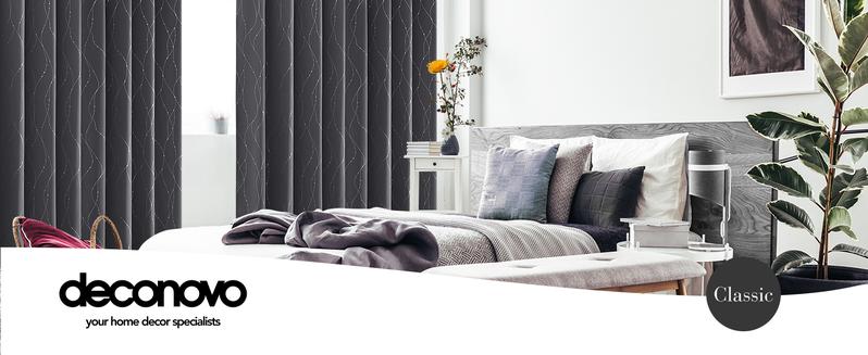 Deconovo Silver Dots Pattern Blackout Curtains (2 Panels & Grommet) - Thermal Insulated,Soundproof Printed Drapes for Living Room, Bedroom, Sliding Glass Door and Office