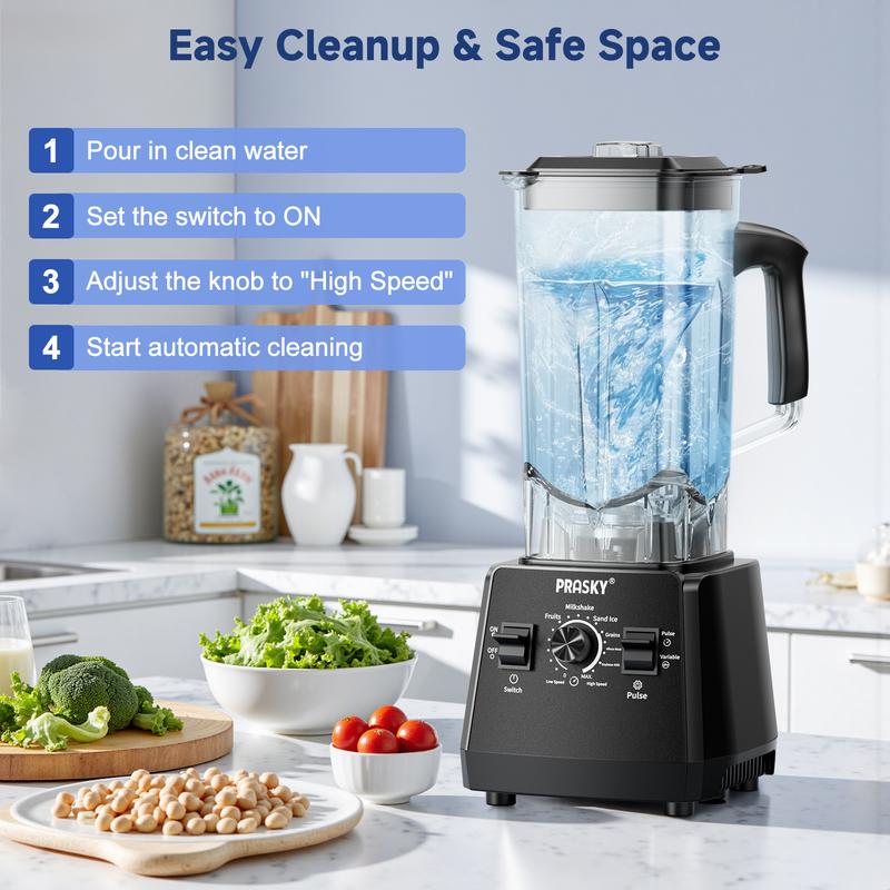 Prasky 102oz 2in1 Blender and Grinder for kitchen use, 2 Cups Large capacity Powerful Kitchen Blender 68oz BPA-Free 2 Containers Countertop Blenders, Crush Ice, Makes Sauces&Smoothie, Grinds Coffee& Spices - Ideal for Frozen drinks & daily blending needs Prasky 102oz 2in1 Blender and Grinder for kitchen use, 2 Cups Large capacity Powerful Kitchen Blender 68oz BPA-Free 2 Containers Countertop Blenders, Crush Ice, Makes Sauces&Smoothie, Grinds Coffee& Spices - Ideal for Frozen drinks & daily blending needs