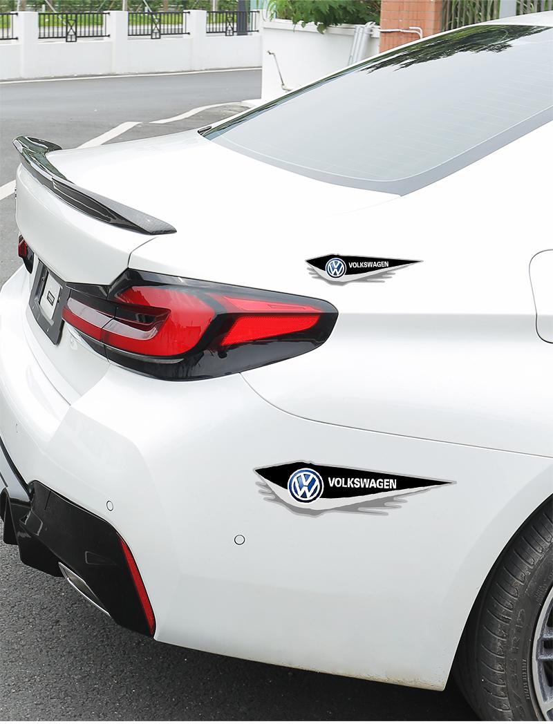 Car Body Decal Stickers Styling Emblem Accessories For VW Atlas Jetta Touareg Variant Golf Polo GTI Taos Nivus Passat Tiguan Arteon Taigo Caddy Sharan Beetle CC Amarok Transporter Caravelle Crafter Touran Scirocco Virtus