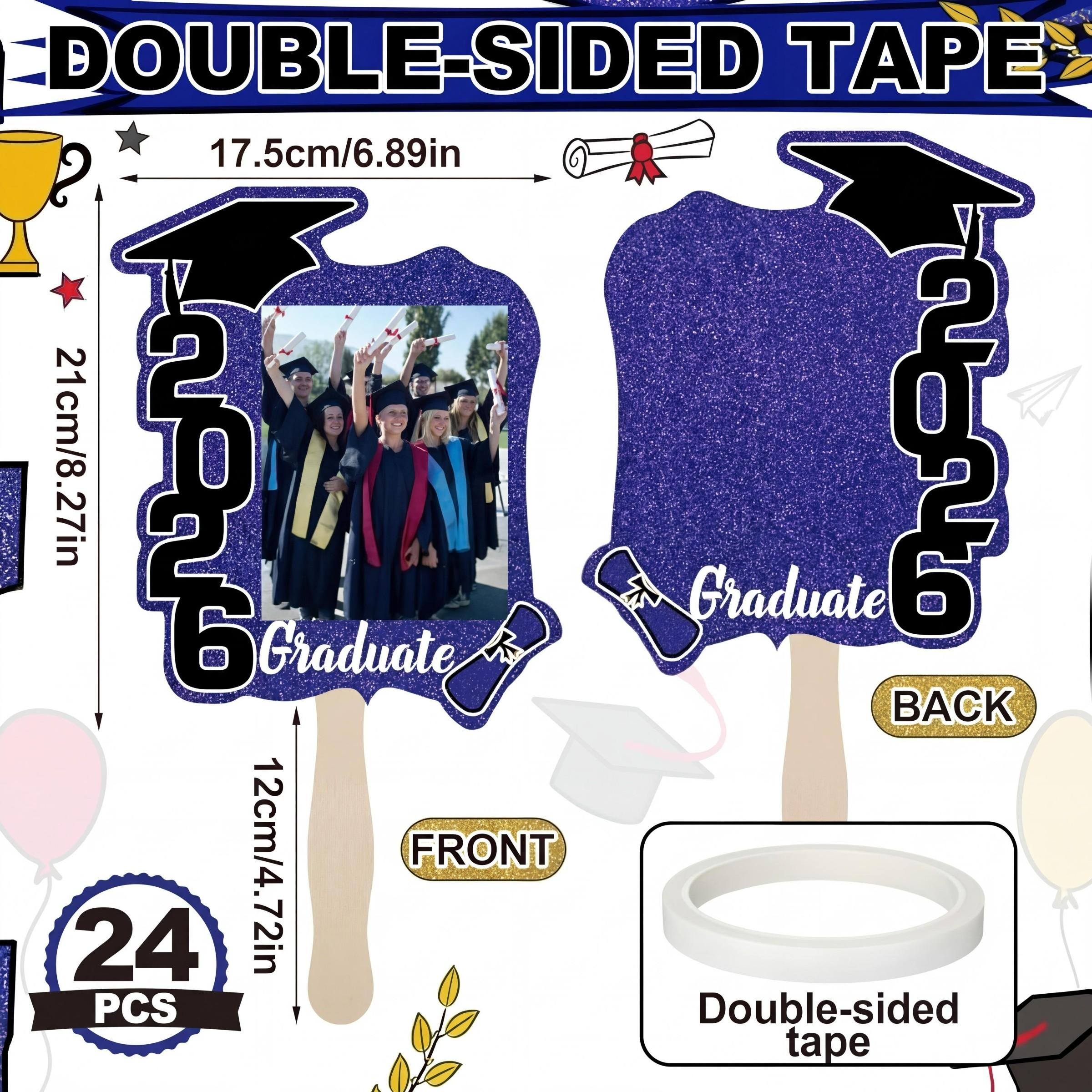 "Class of 2026" Handheld Fan — Double-Sided Printed Graduation Photo Prop, Doubling as a Commemorative Keepsake and Graduation Party Supply