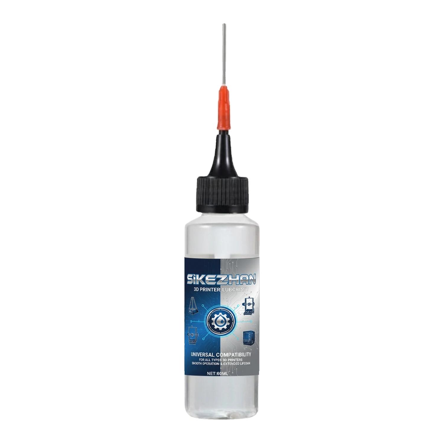 60ml Professional 3D Printer Maintenance Oil with Precision Needle Tip, Universal Mechanical Oil for Smooth Silent Operation, Anti-Wear Friction Reducer for Z-Axis Rails and Lead Screws SIKEZHAN