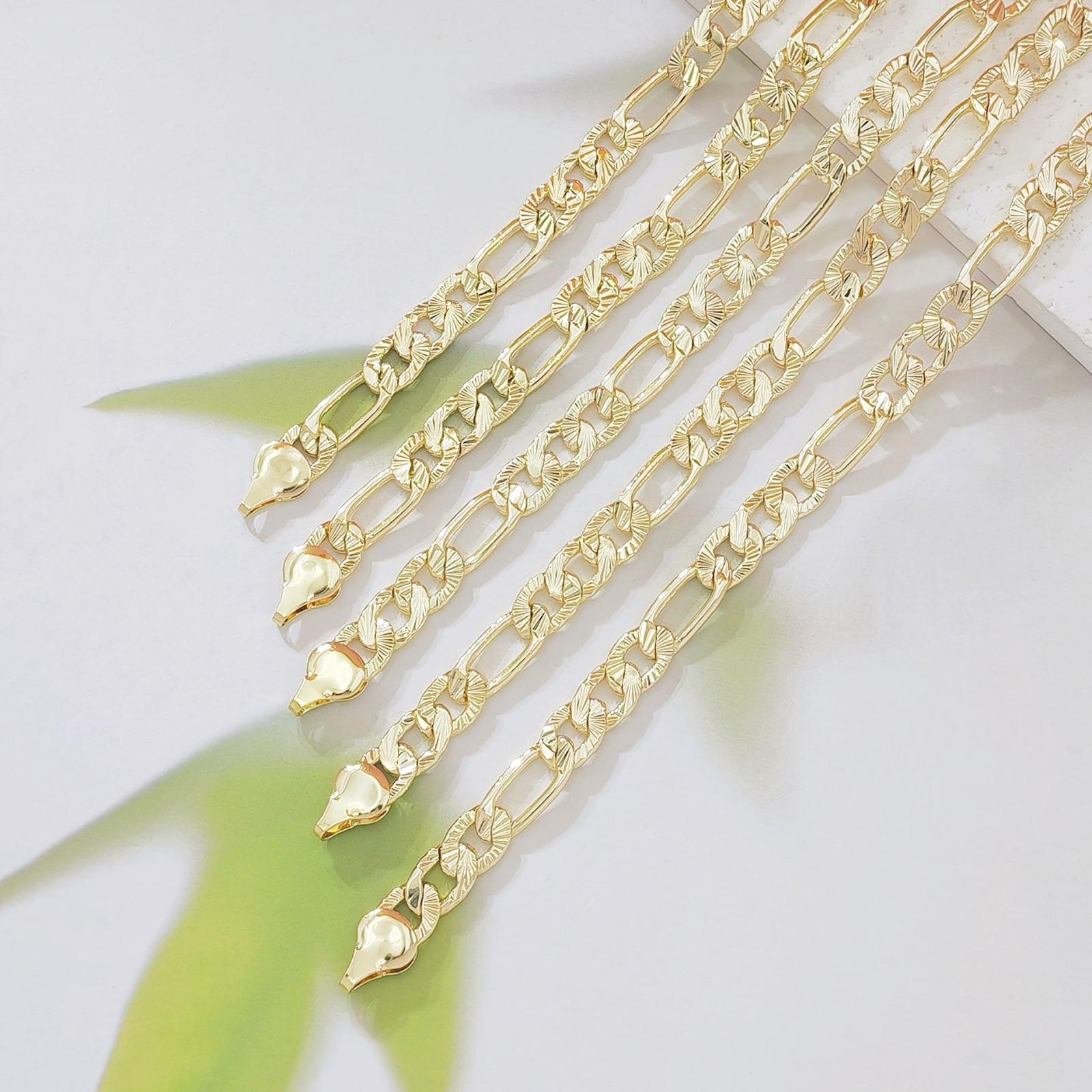 Women's Dainty Gold-Plated Diamond-Cut Figaro Chain Bracelet, Adjustable Stacked Bracelets for Everyday Sports & Outdoor Camping Hiking Hammock Use