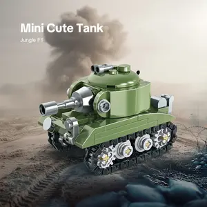 155pcs Q Cute Tank Building Blocks Mini Tank War Vehicle Model, Boy Gift, Birthday Gift, Educational Toy for Boys