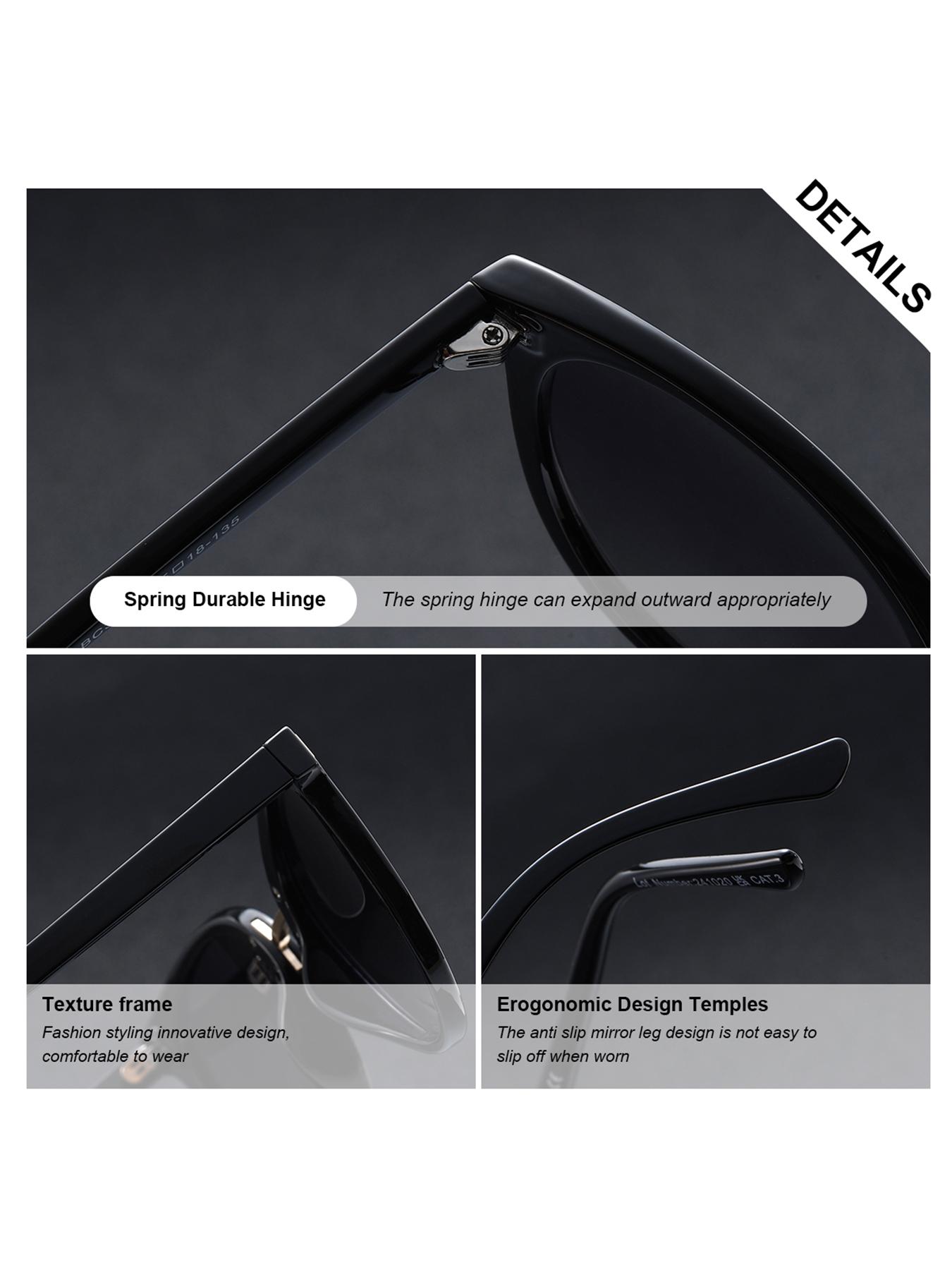 Luckace Men's Polarized Sunglasses, Tac Lens, Round Frame, UV Protection, Lightweight, Comfortable, Ideal for Outdoor Activities, Gift-Ready