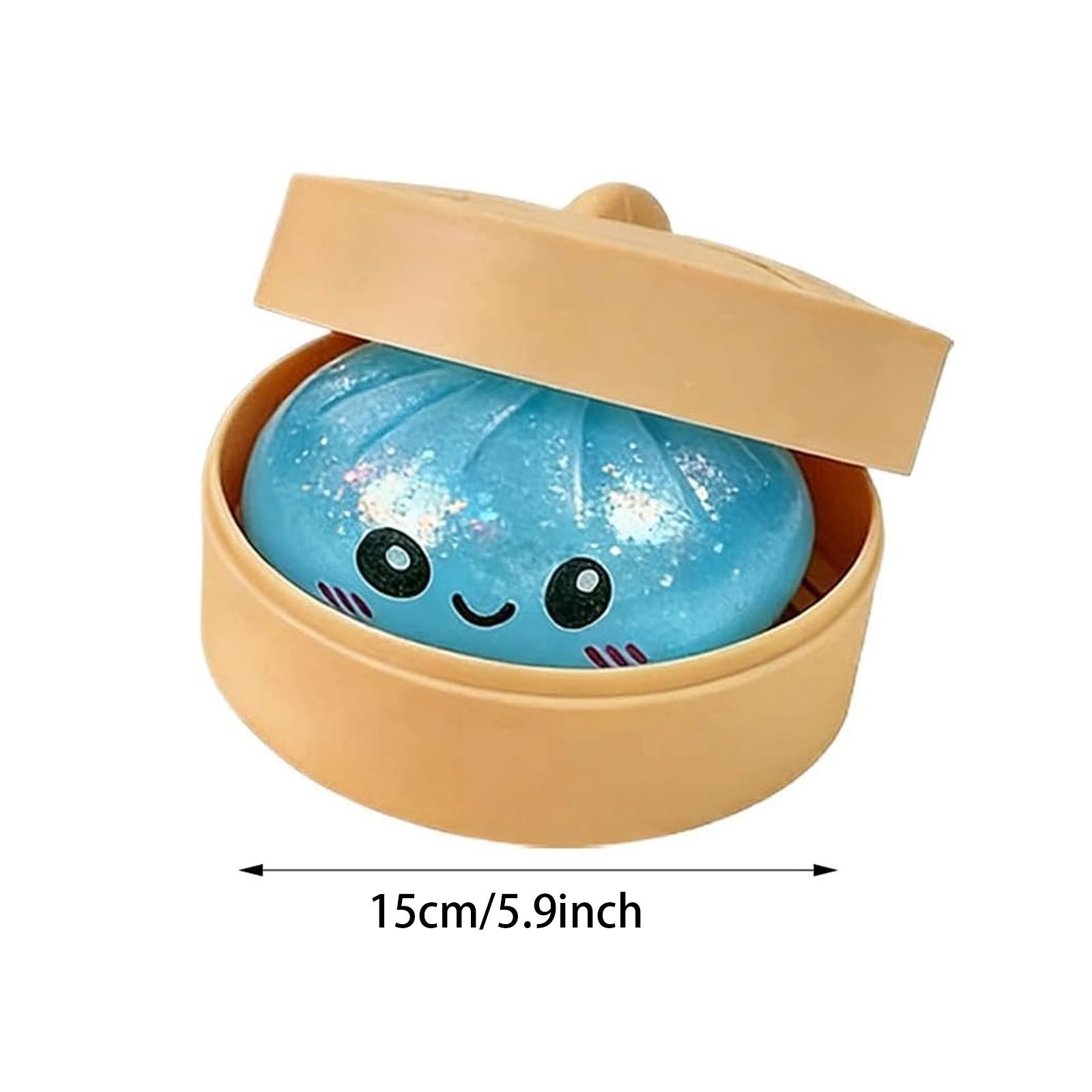 1 PCS Glitter Dumpling Squishy, Rare Glitter Dumpling Stress Ball, Colorful Dumplings Stress Balls Fidget Sensory Toy, Anxiety Squishies, Fidget Cube Stress Relief, Bun Stress Relief Fidget Low Rising, Squishies Dumpling Toys for Teens & Adults