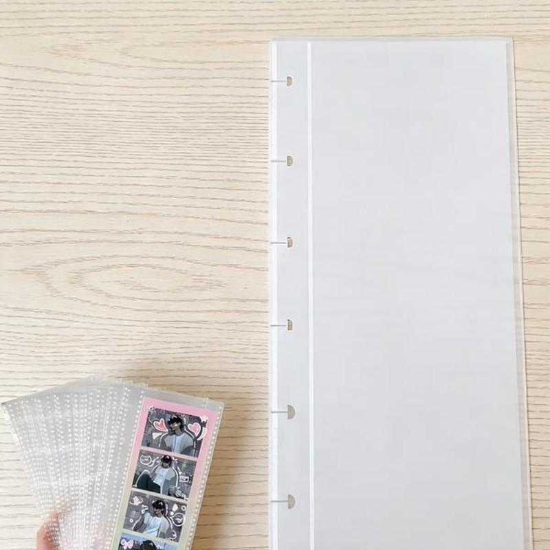 Transparent Photo Frame Album, 20 Pages for 2x6 Inch Photos, Dual Single Row Options, Perfect Gift for Photo Lovers, Anniversary Memories