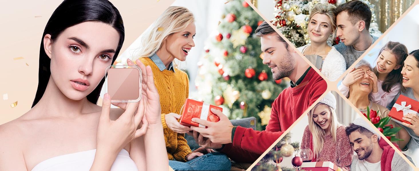 2026 New Dual-Sided Mirror Flat Mirror & 30x Magnifying Mirror, Compact Makeup Mirror, Travel Pocket Mirror, Christmas Gift for Girls