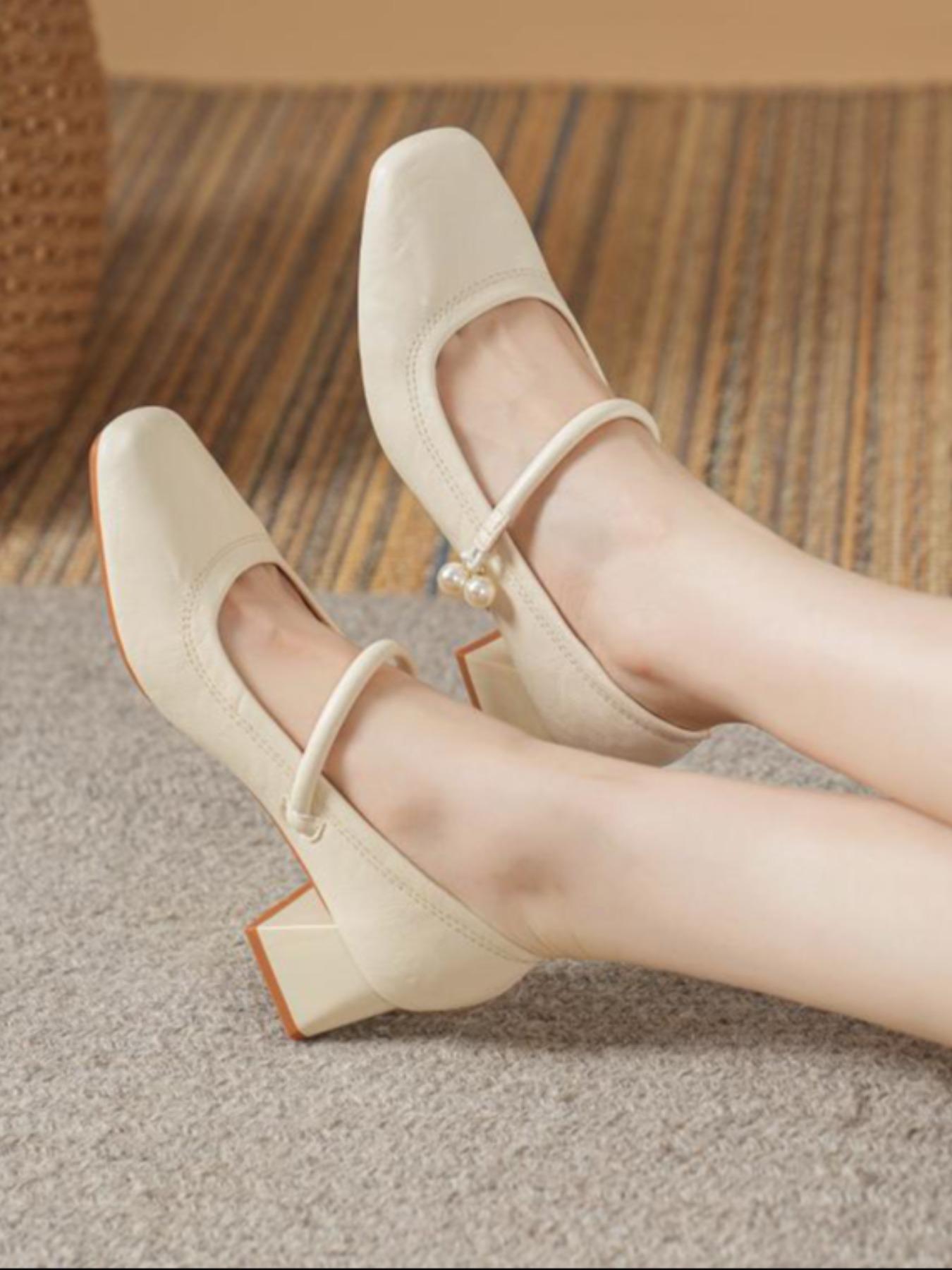 2026 French Style Women’s Comfortable Flat Shoes, Elegant Mary Jane Design with Low Heel and Rubber Sole for Work & Casual Outings, Soft and Lightweight for All-Day Wear