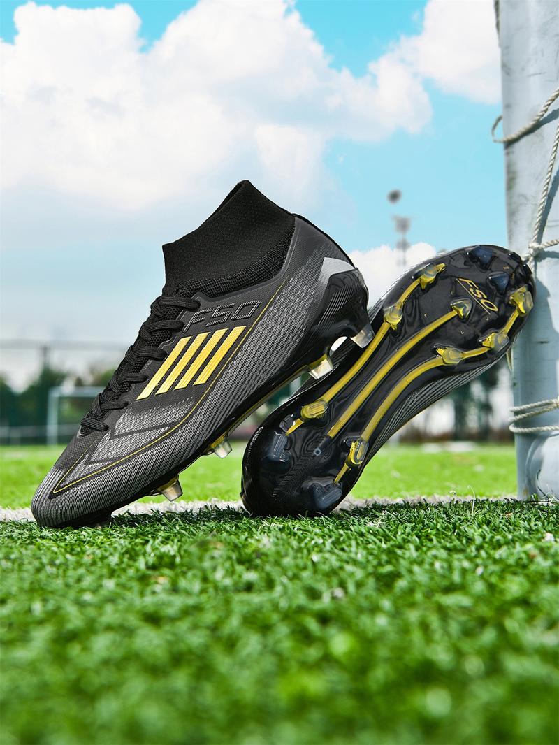 Durable Men's Football Shoes Fg/ag Long Nails Anti-Slip Strong Grip Ankle Protection Rubber Sole All Seasons Sporty Style Soccer Shoes Football Cleats