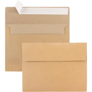 100 Pack  Envelope,A7 Envelope,5x7 Envelopes for Invitations,Wedding,  Shower,Brown  Envelopes for Personalize , Birthday Party