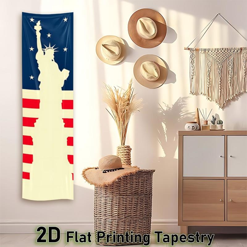 Mount Fuji Scenic Vertical Tapestry, Traditional Japanese Seigaiha Wave Patterns, Wall Hanging Tapestry for Bedroom Living Room, Polyester Tapestries