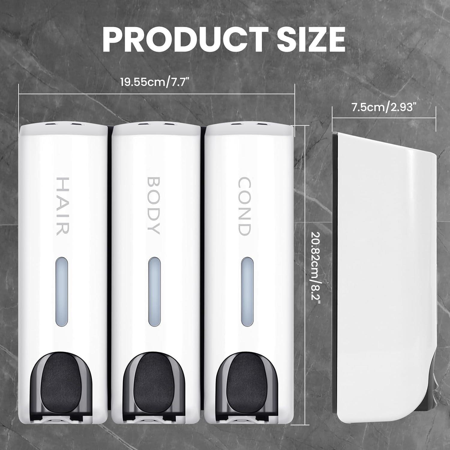 Nordic Minimalist Wall-Mounted Soap Dispenser, Shampoo and Body Wash Liquid Holder, Modern Bathroom Storage Solution for Home and Hotel