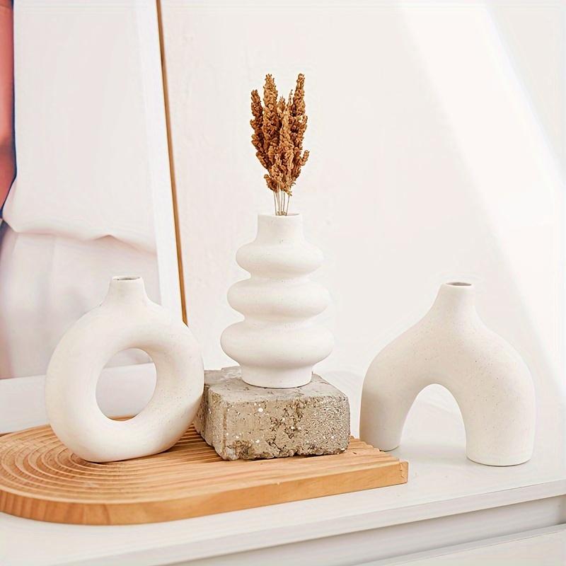 Set of 3 Bohemian ceramic vase set, decorative vase ornaments, wedding living room, bedroom, coffee shop, dining table decoration gifts