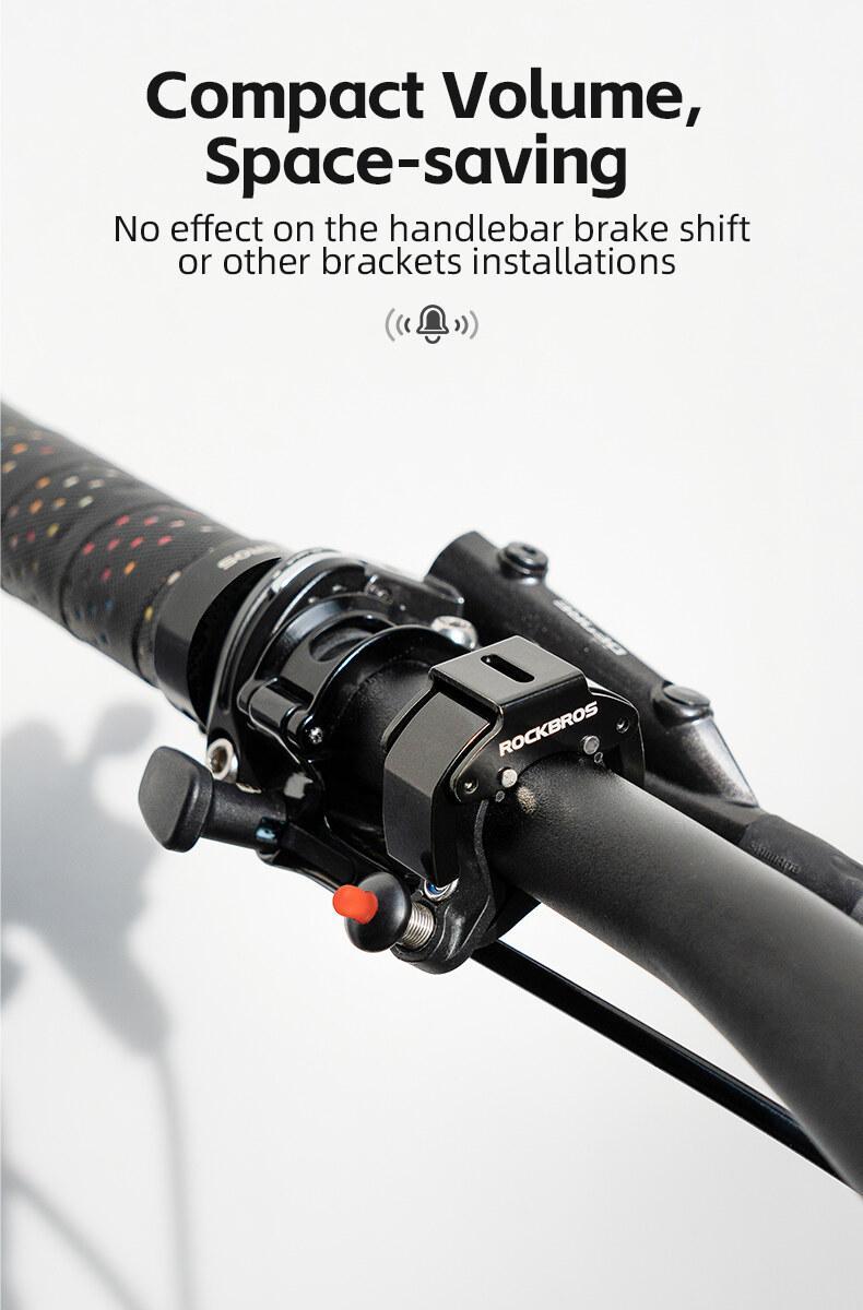 ROCKBROS Bike Bells Hidden MTB Bells Bicycle Bells for 22.2mm Handlebars, More Than 100dB, Clear & Long Sound Ringer