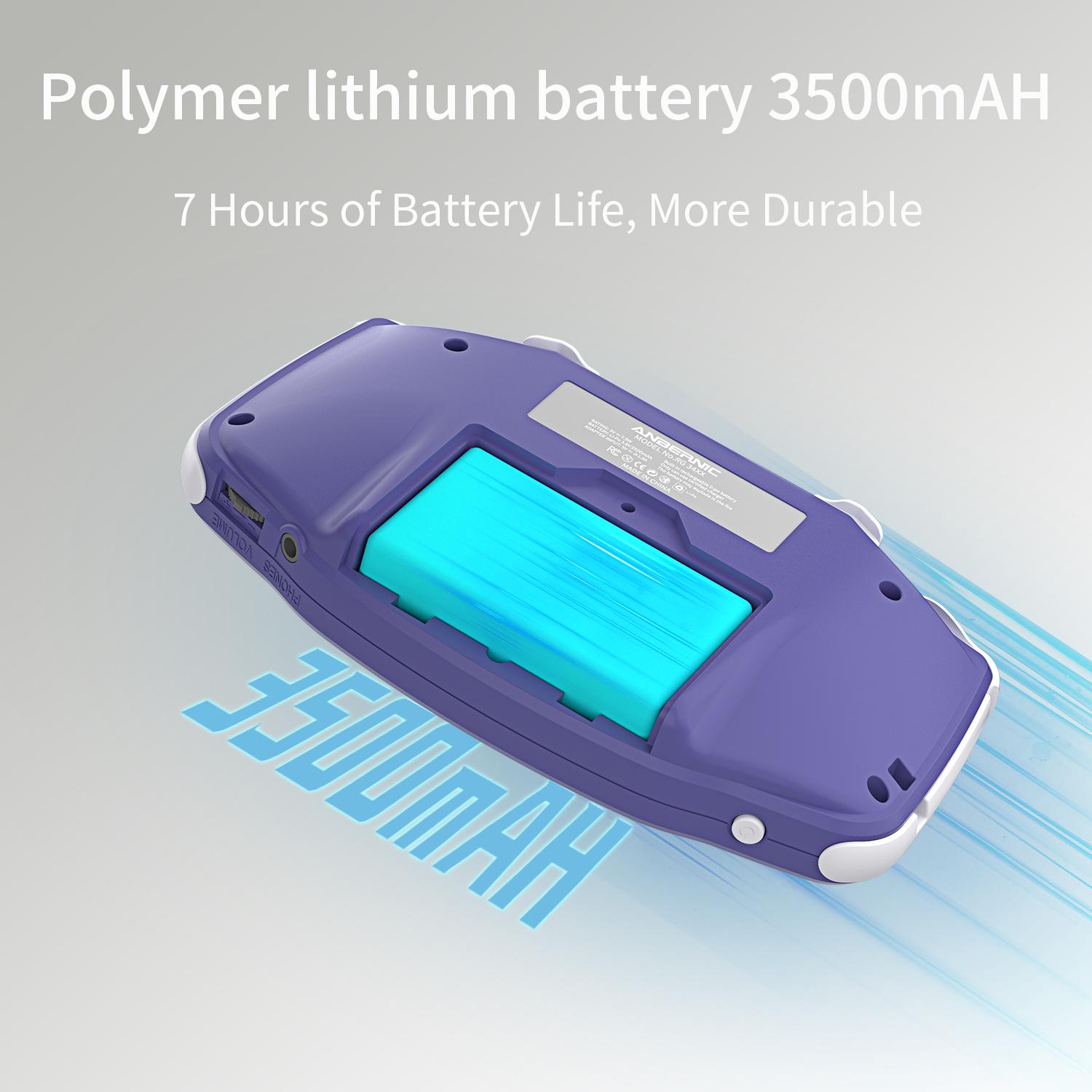 ANBERNIC RG34XX Retro Handheld Game Console 3.4" IPS Screen Linux 64-bit System Portable Video Gaming Console Support 5G WiFi Bluetooth,Streaming,HD TV Output Protection Rg34Xx-Indigo+64Gb