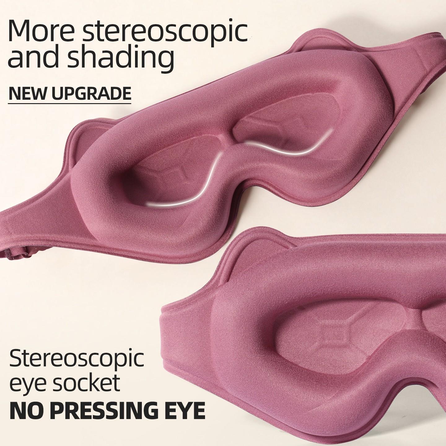 3D Deep Contoured Sleep Mask, Total Blackout Blindfold, No Eye Pressure, Breathable for Side Sleepers