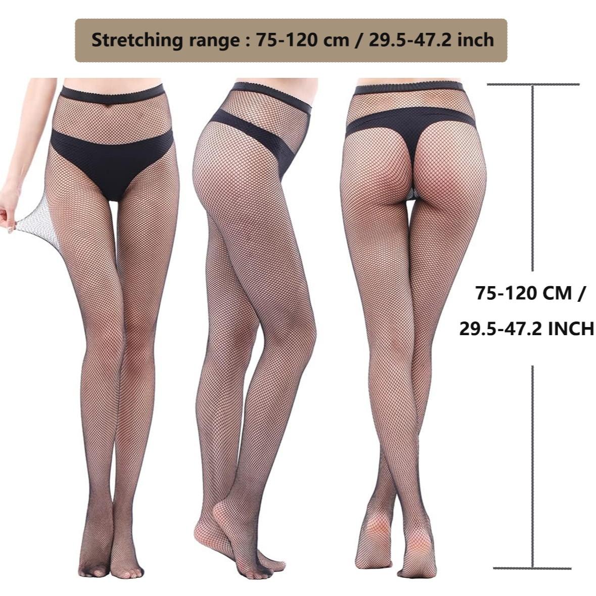 4 Pairs Women Fishnet Tights, Fishnets Net Stockings Pantyhose for Daily Wear, Cosplay, Holiday, Date, Perfect for Layering Fashion