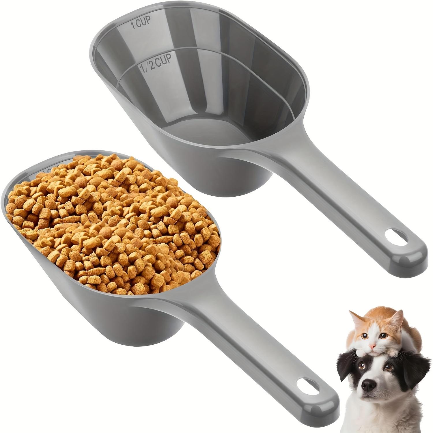 2 Pack Dog Food Scoop Set, Pet Feeding Spoon with Measurement Lines, 1/2 Cup  & 1 Cup Plastic Spoons for Dogs Cats Puppies #GLOBAL PICKS - TikTok Shop