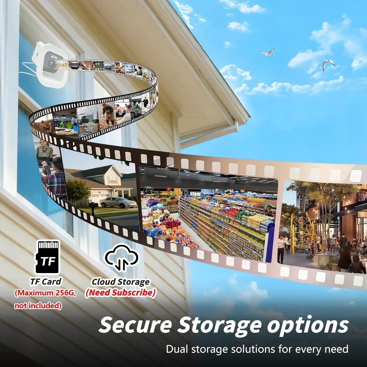 2K Window Camera, Indoor Camera，5G & 2.4GHz WiFi Indoor Dome Camera for Home Security with Full Color Night Vision, Human/Motion Detection, 2-Way Audio, 24/7 Recording