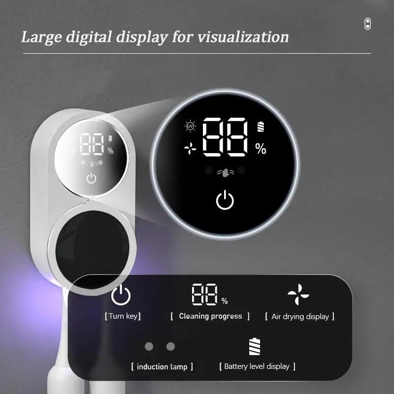 Smart Toothbrush Holder, USB Charging Toothbrush Disinfector, UV Toothbrush Sanitizer, Automatic Sensor Brush Rack, Personal Care Accessories