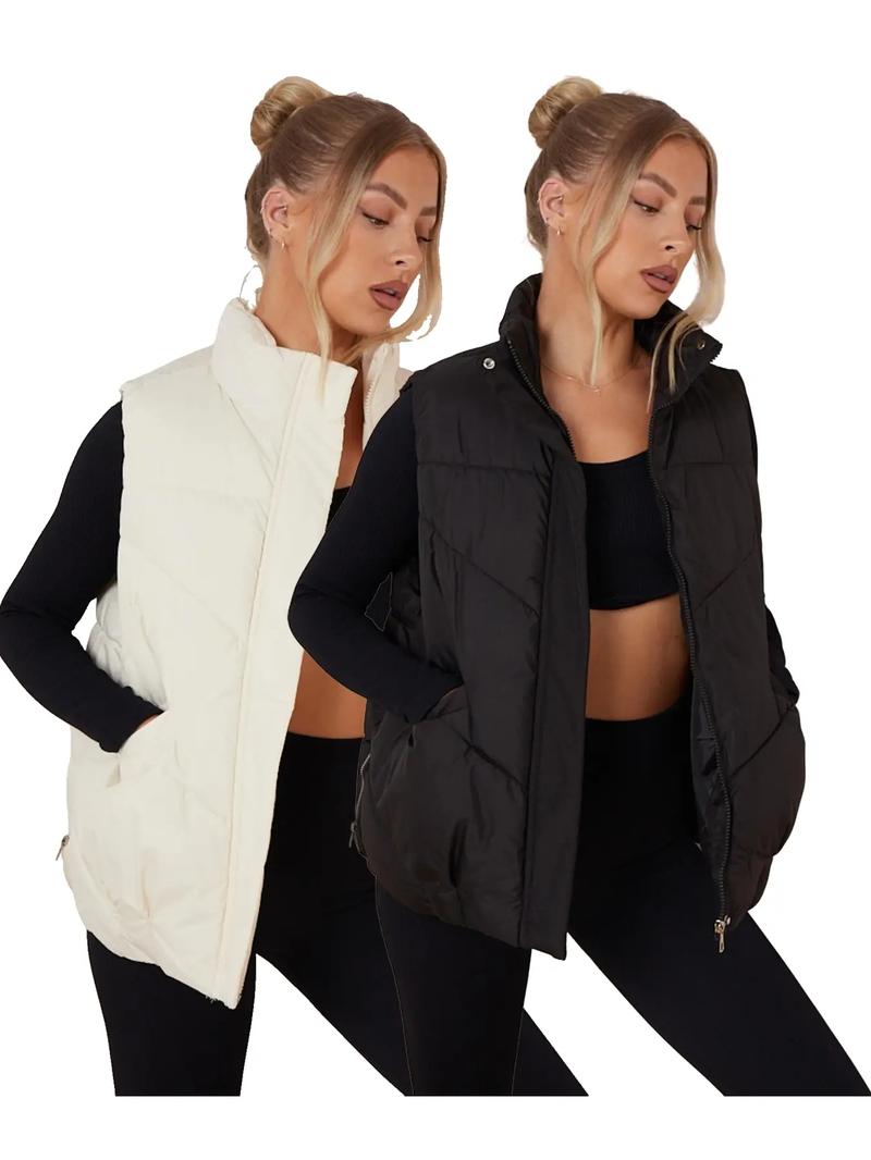 Women's Casual Loose-Fit Vest Jacket, Thick Woven Fabric, Fall & Winter Festival Style, Comfortable Daily Wear Outerwear