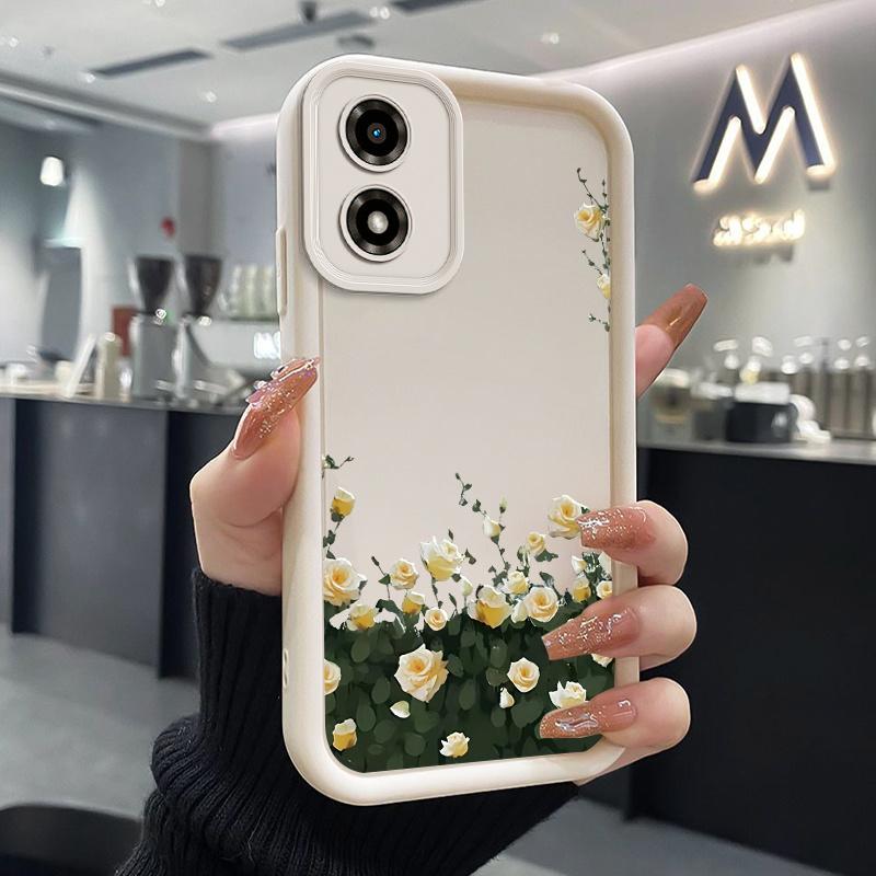 1 Piece Elegant flowers Stylish For Moto G04S 4G Case With Comfortable feel Finish Featuring Impact Resistant For Casual