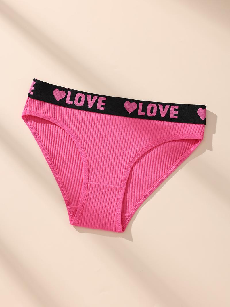 Hotcom Women's Breathable Cotton Panties with LOVE Design 7/14Pack Seamless Undergarment for Sports Fitness Chic Comfortable Athletic Lingerie Mixed Color