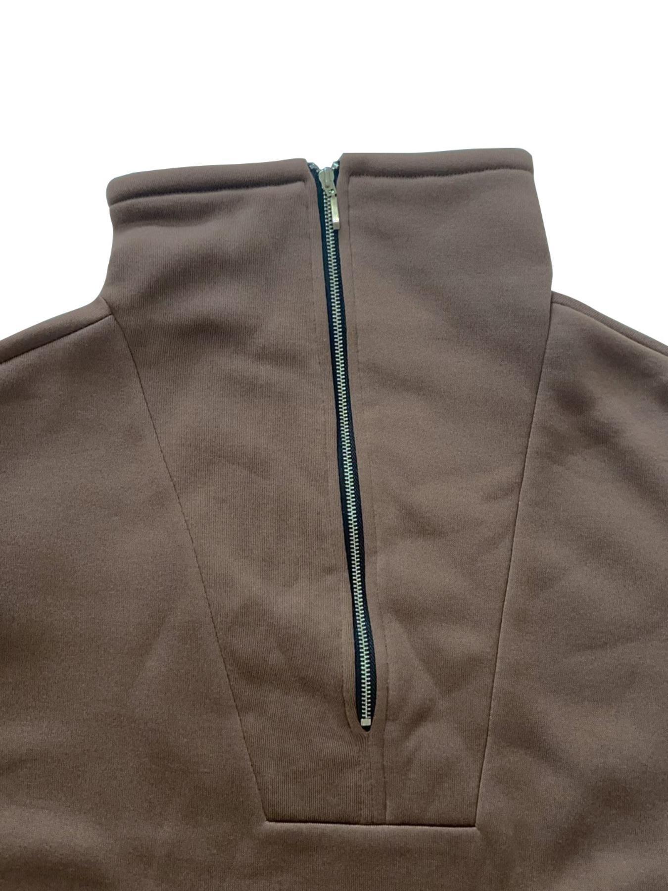 Two-piece women's solid-color crew-neck pullover with long sleeves and elastic waist and loose-fitting bottom pants, perfect for all occasions and versatile in style.