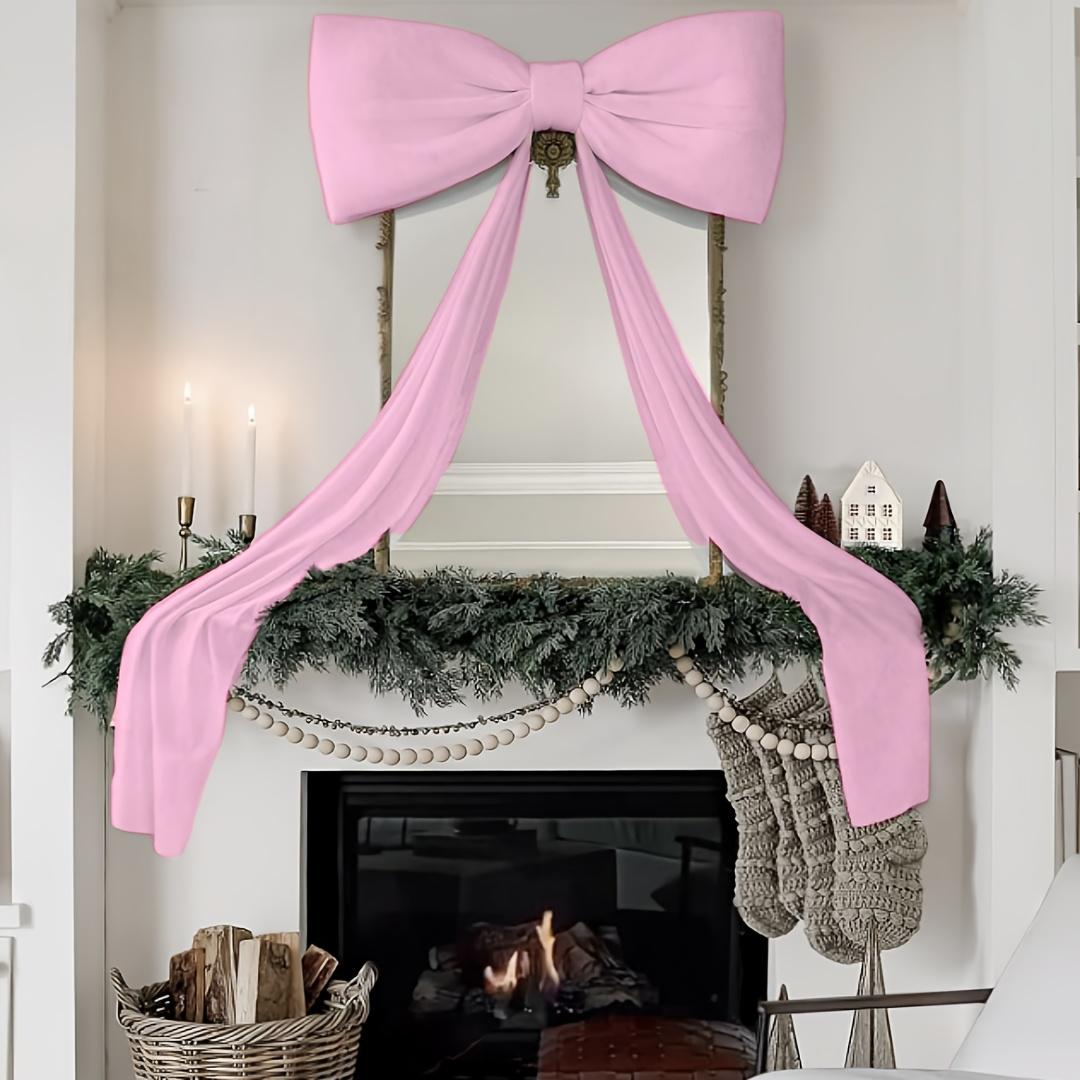 🎀 Giant Bow Christmas Tree Topper Valentine's Day, Proposal, Wedding Venue Large Bow Indoor/Outdoor Backdrop 16x19-inch Satin Ribbon Bow Suitable for Weddings, Christmas, Autumn, Birthday Parties, Home Wreaths Wall Festive Birthday Decorations