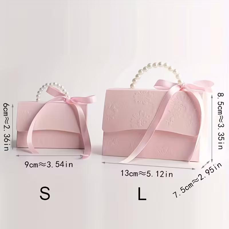 12 Piece Faux Pearl Decorative Gift Bags, Gift Wrap Bags, Goodie Bags, Elegant Party Favor Packaging, Durable and Stylish Design, Perfect for Bridal Shower, Wedding Souvenirs, Wedding Party Supply & Party Accessories