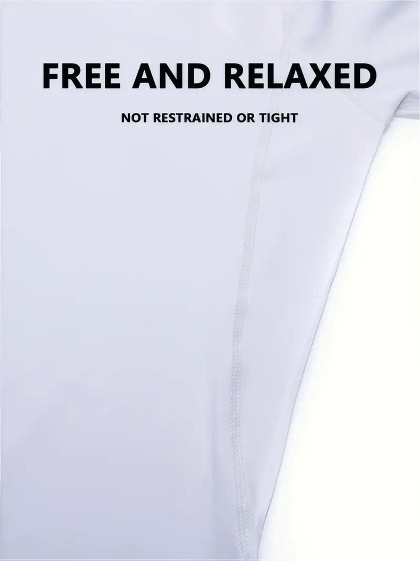 Men's White Quick Dry Compression Gym Training Short Sleeve T-shirt with GYM Print