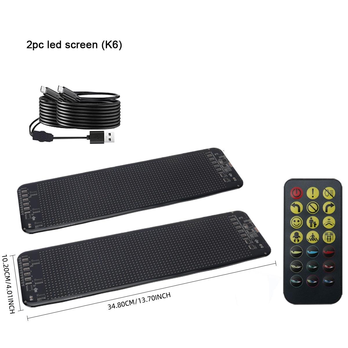 Devil's Eye LED Lights for Trucks, Car Decals, APP-Programmable Scrolling Bright Advertising Signs, Customizable Text Patterns for Pickup/suv/cars, Car Accessory