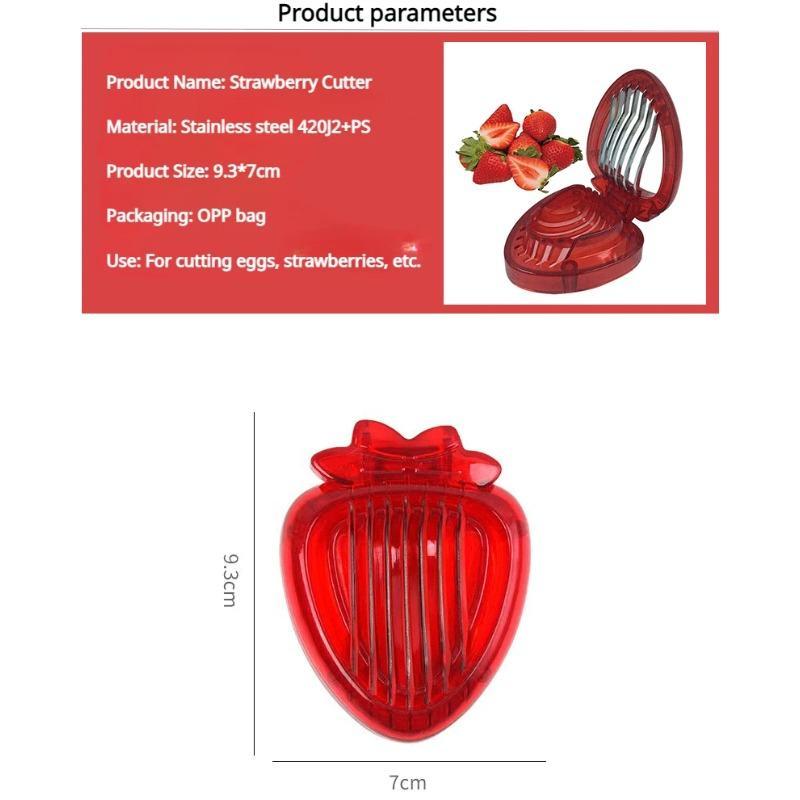 1pc stainless steel strawberry slicer cream cake decorating tool date slicer egg cutter kitchen creative kitchen gadget