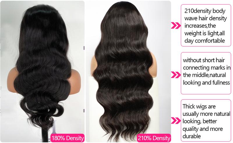 Lemoda Body Wave 13x6 HD Transparent Lace Front Wigs Human hair 210% Density Virgin 12A Straight Frontal Wigs Human Hair Natural Hairline 13x6 Body Wave/Straight Wig Pre Plucked Wig