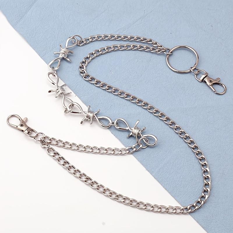 1pc Punk Double-Layer Pant Chain - Edgy Metal Trouser Accessory for Jeans & Shorts. Unisex Streetwear Hip-Hop Jewelry for Club, Party, Concert & Daily Outfits. Great Gift for Gen Z, Festival Goers & Fashion Lovers.