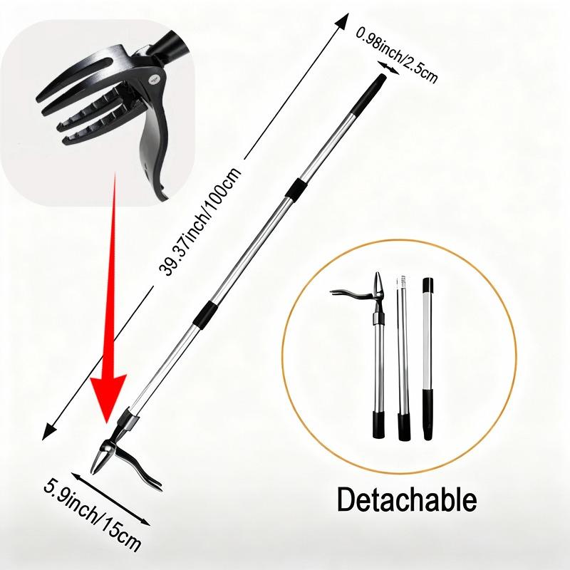 Standing Manual Ergonomic Weed Puller Set, Detachable Root Remover, Aluminum Alloy Garden Weeding Tool, Home Use Weed Removal Kit, Gardening Essential, Efficient, Garden Tools, Garden Supplies