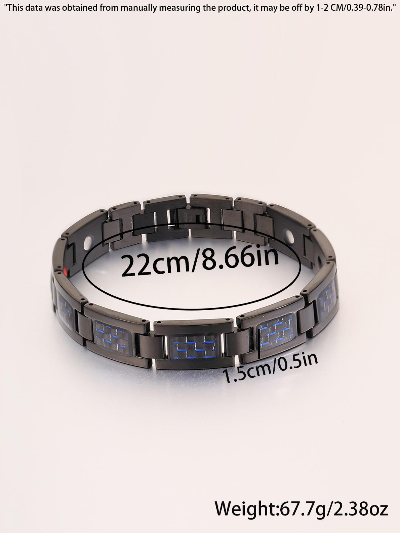 1 punk style waterproof stainless steel magnetic bracelet, men's and women's fashion jewelry, party accessories, vintage bracelet, Mother's Day gift, Valentine's Day gift