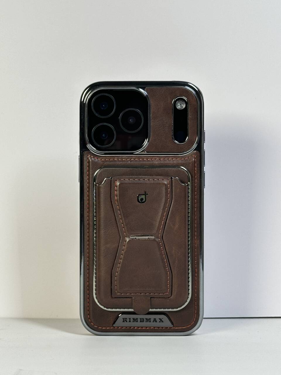 For iPhone 15/14/13/12 phone cases, high-end business leather cases, magnetic （2 Cards Only）bracket cases  nhkb111