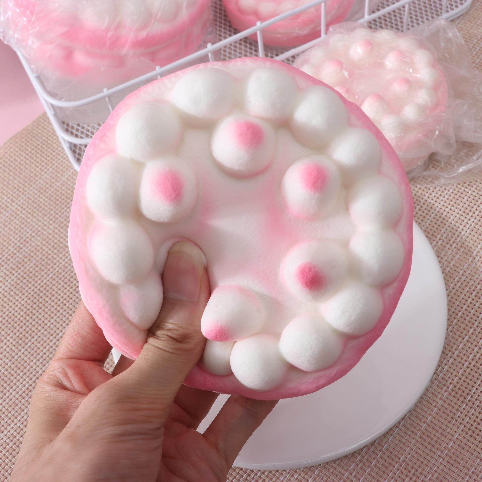 1/2 Counts Stress Relief Toy Raspberry Tower Cake Scented Slow Rebound, Party Gift Decoration, Realistic Fake Cake Stress Ball Squishies