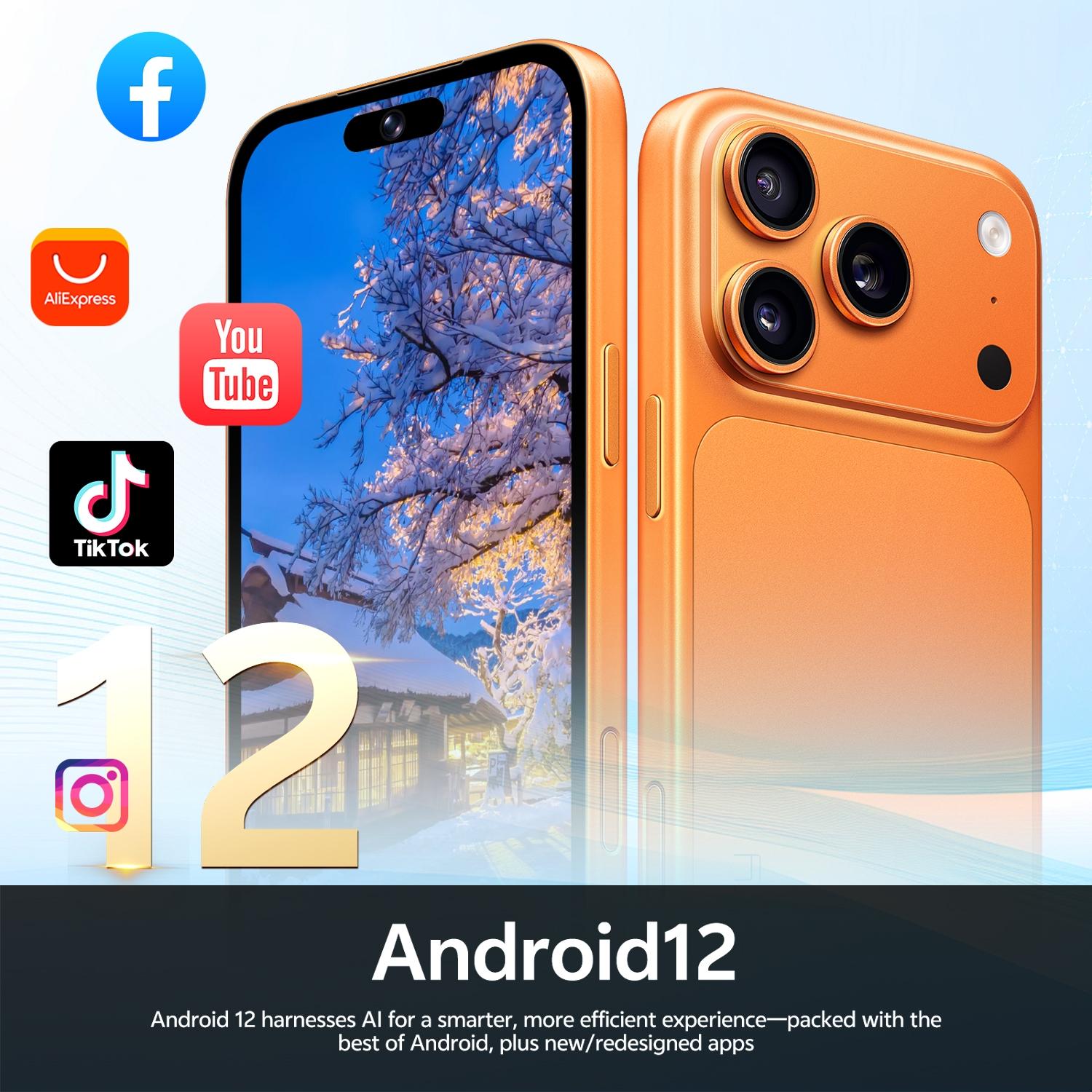 Astarry-17 Pro Max 4g Large Screen Smartphone, Android Cell Phones, 6.75-Inch HD Screen, Mtk6762 Chip, 3gb+32GB RAM, Dual Cameras, 4100mah Battery, Android 12 System