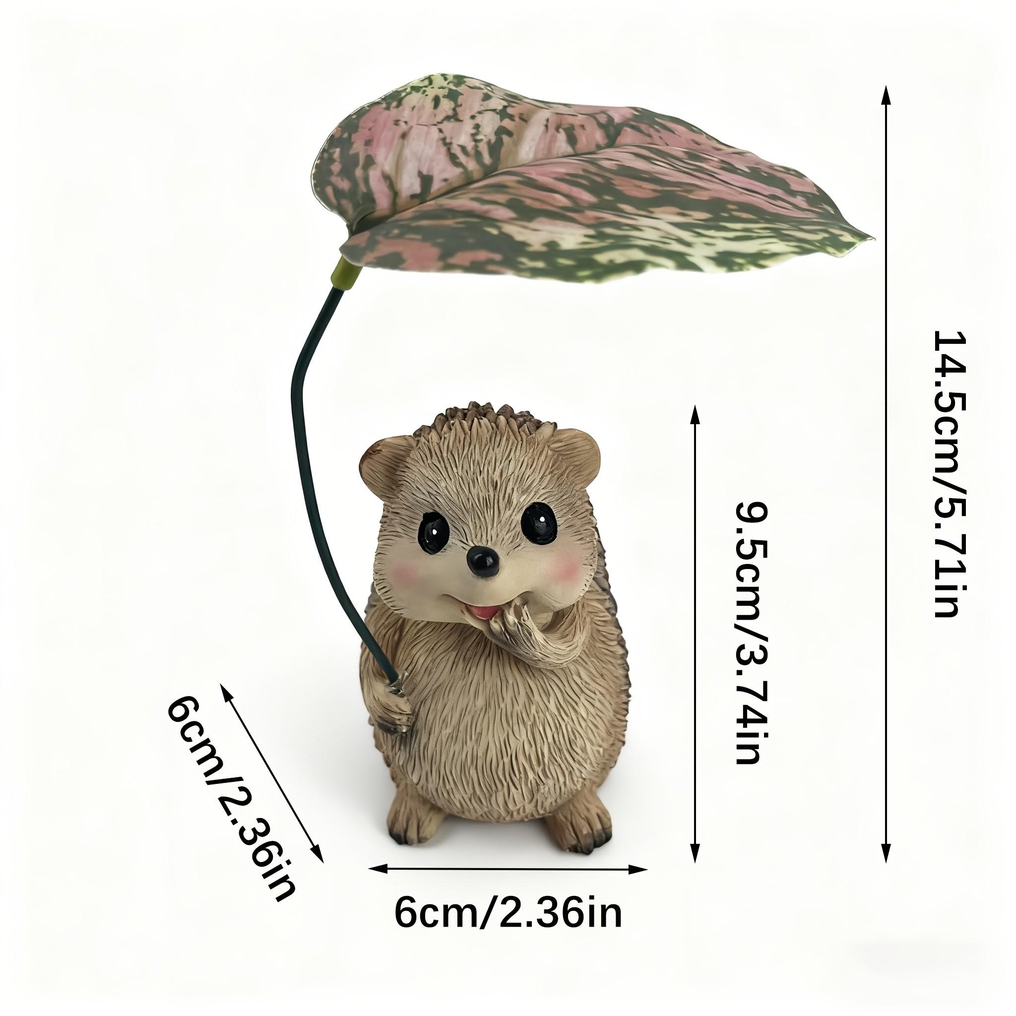 Resin Hedgehog Statue, Charming Garden Ornament for Outdoor Patio Lawn Bonsai Decor, Durable Animal Figurine, Ideal Gift for Garden Lovers