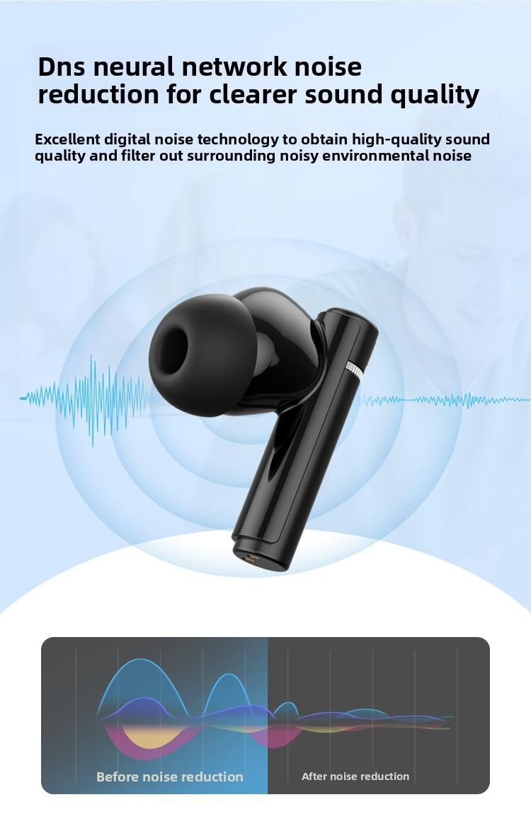 Intelligent noise reduction in-ear wireless digital display binaural stereo bass bluetooth headset Deep Earbuds