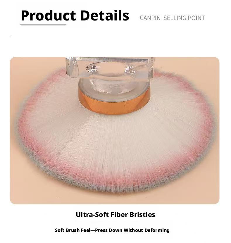 Soft Fluffy Makeup Brush Nail Dust Remover Brush Foundation Brush Mushroom Head Beauty Cosmetic Tool