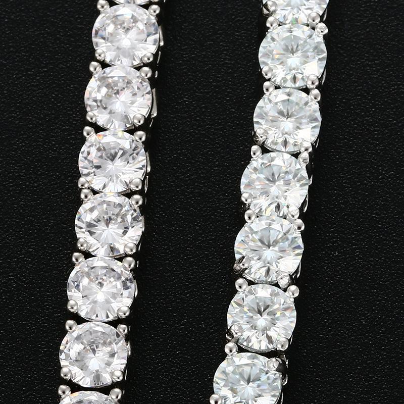ICEOUTBOX D VVS1 Moissanite Tennis Bracelet Original s925 Sterling Silver Plated 18k White Gold with GRA Bracelets for Women Man